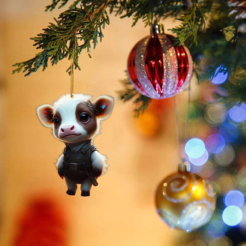 🎅 Christmas Hot Sale-🐮Cartoon Cow Decorative Ornament🐮